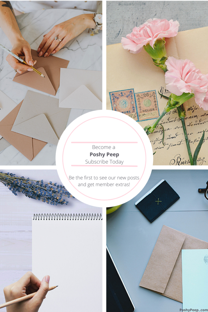 subscribe to become a Poshy Peep